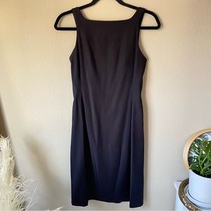 Nicole Miller Little Black Dress LBD Shift Dress Square Neckline Cocktail Party